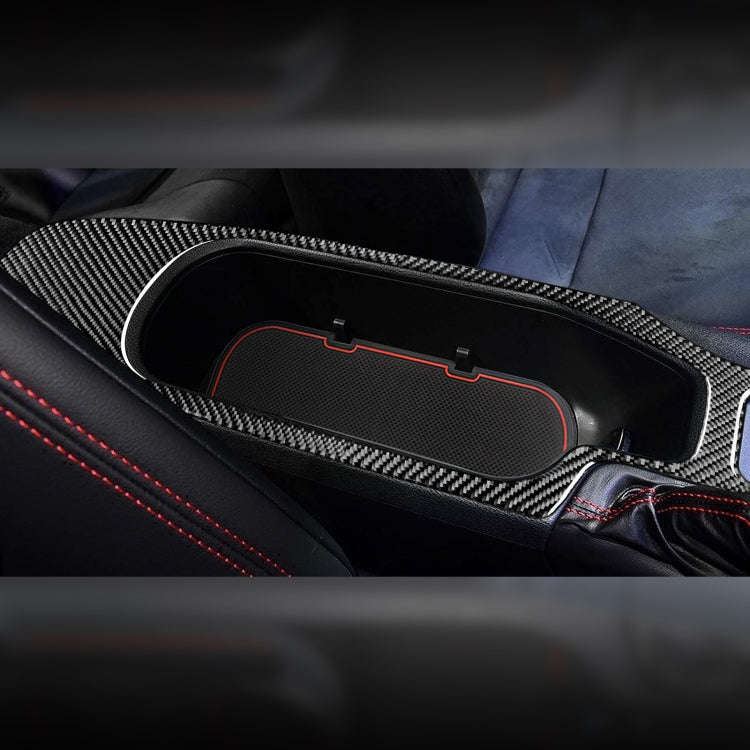 Car Carbon Fiber Central Armrest Panel Decorative Sticker for Subaru BRZ / Toyota 86 2017-2019, R...