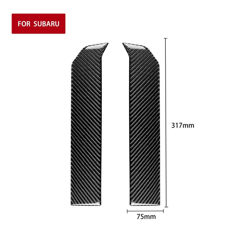 2 in 1 Car Carbon Fiber Both Sides of the Landing Platform Decorative Sticker for Subaru BRZ / To...