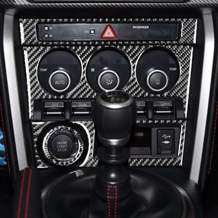 5 in 1 Car Carbon Fiber Control Panel A Decorative Sticker for Subaru BRZ / Toyota 86 2017-2019, ...