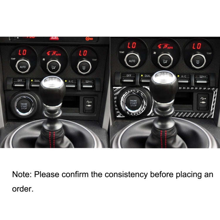 3 in 1 Car Carbon Fiber Storage Box A Decorative Sticker for Subaru BRZ / Toyota 86 2017-2019, Le...