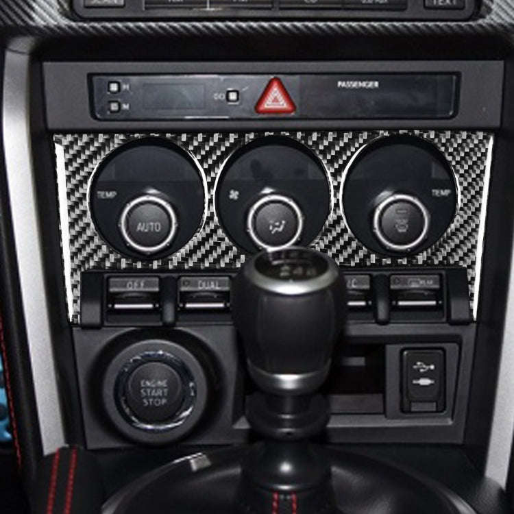 Car Carbon Fiber Air Conditioning Button A Decorative Sticker for Subaru BRZ / Toyota 86 2017-201...