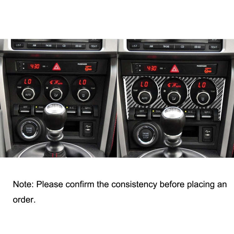 Car Carbon Fiber Air Conditioning Button A Decorative Sticker for Subaru BRZ / Toyota 86 2017-201...