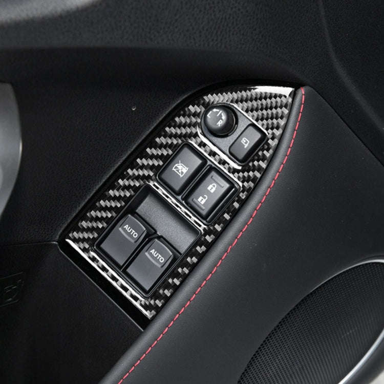 2 in 1 Car Carbon Fiber Window Lift Panel Decorative Sticker for Subaru BRZ / Toyota 86 2017-2019...