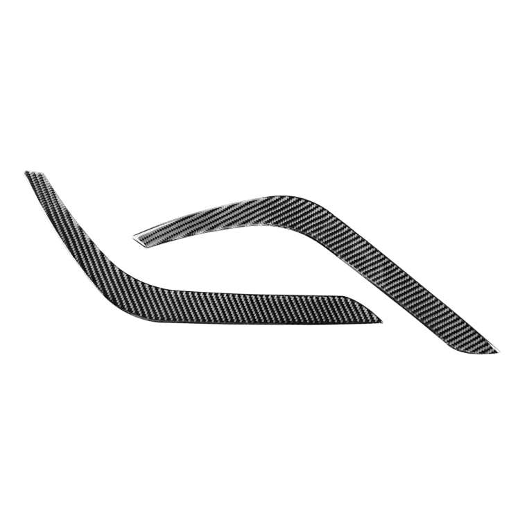 2 PCS / Set Carbon Fiber Car Headlight Eyebrow Decorative Sticker for Toyota Tundra 2014-2018, Le...