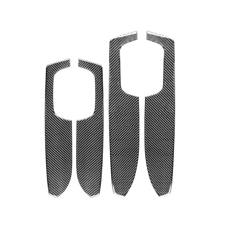4 PCS / Set Carbon Fiber Car Door Armrest Panel Decorative Sticker for Toyota Tundra 2014-2018, L...
