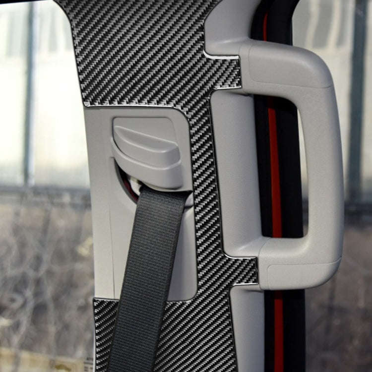 2 PCS / Set Carbon Fiber Car Seat Belt Panel Decorative Sticker for Toyota Tundra 2014-2018, Left...
