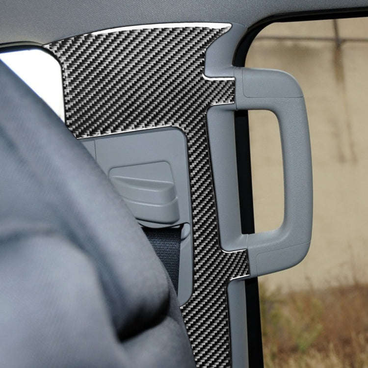 2 PCS / Set Carbon Fiber Car Seat Belt Panel Decorative Sticker for Toyota Tundra 2014-2018, Left...