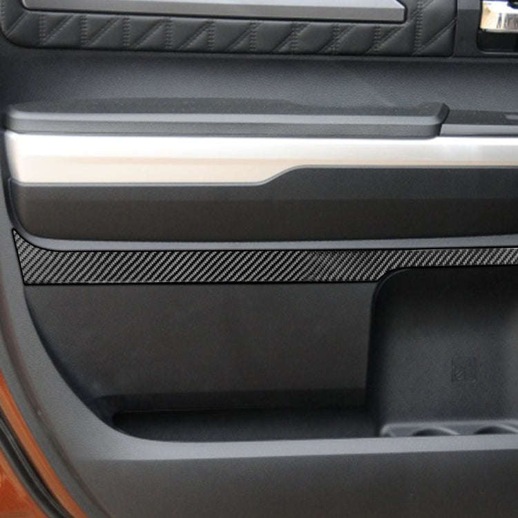 4 PCS / Set Carbon Fiber Car Door Panel Decorative Sticker for Toyota Tundra 2014-2018, Left Righ...