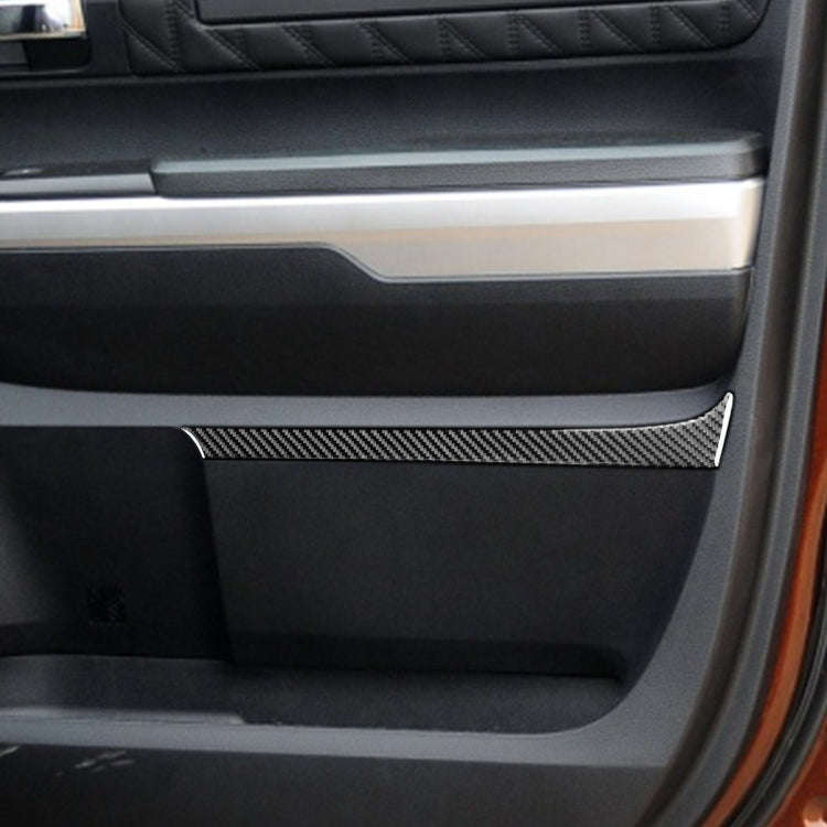 4 PCS / Set Carbon Fiber Car Door Panel Decorative Sticker for Toyota Tundra 2014-2018, Left Righ...