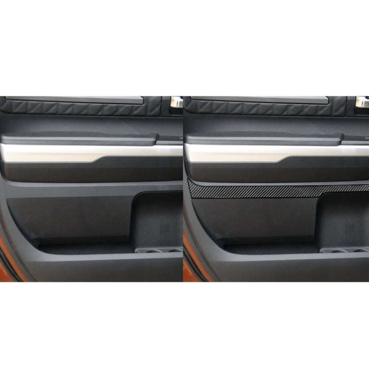 4 PCS / Set Carbon Fiber Car Door Panel Decorative Sticker for Toyota Tundra 2014-2018, Left Righ...