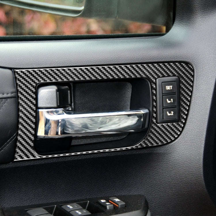 4 PCS / Set Carbon Fiber Car Door Inner Handle Decorative Sticker for Toyota Tundra 2014-2018, Le...