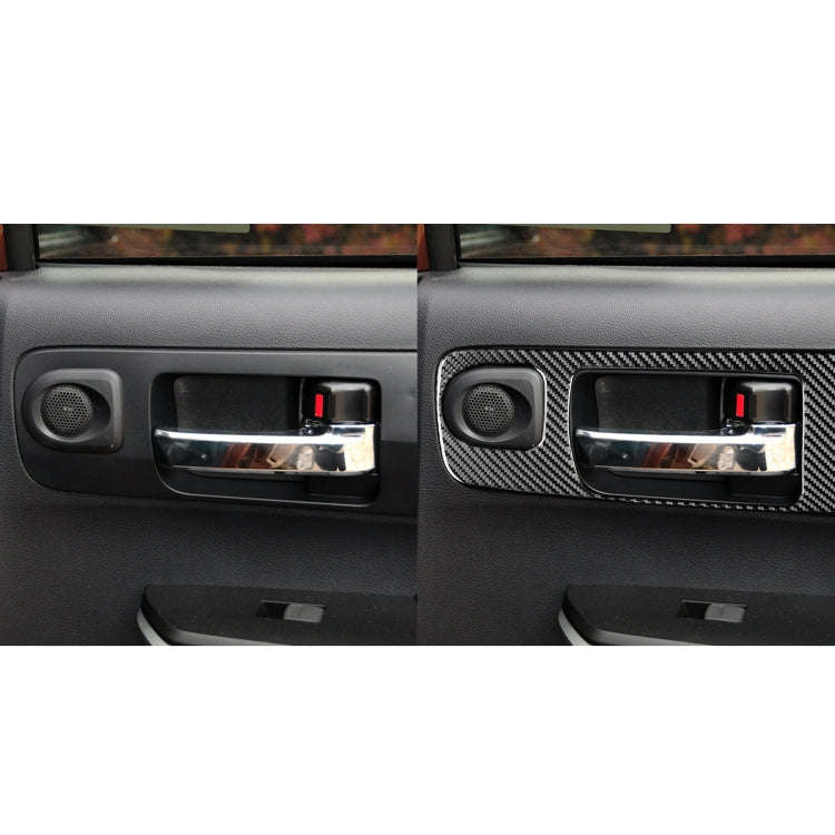 4 PCS / Set Carbon Fiber Car Door Inner Handle Decorative Sticker for Toyota Tundra 2014-2018, Ri...