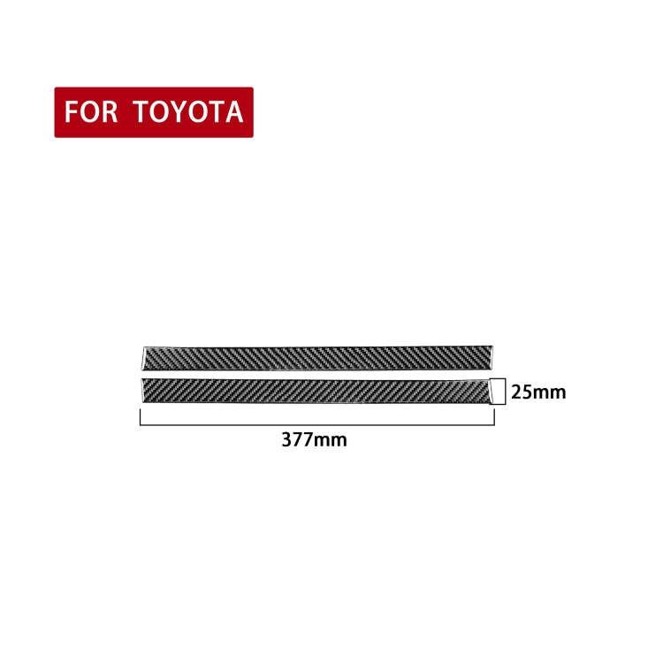 2 PCS / Set Carbon Fiber Car Rearview Mirror Anti-scratch Strip Decorative Sticker for Toyota Tun...
