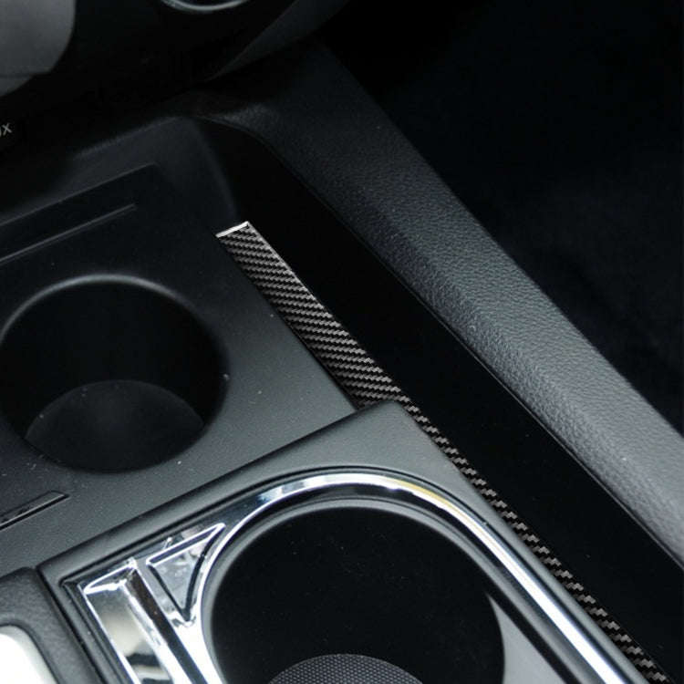 Carbon Fiber Car Central Control Cup Holder Slot Mat Decorative Sticker for Toyota Tundra 2014-20...