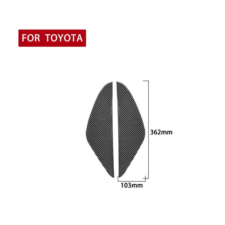2 PCS / Set Carbon Fiber Car Door Anti-collision Cushion Decorative Sticker for Toyota Tundra 201...