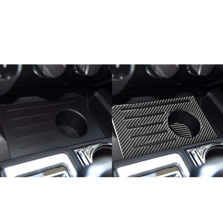 2 PCS / Set Carbon Fiber Car Central Control Storage Box Slot Mat Decorative Sticker for Toyota T...