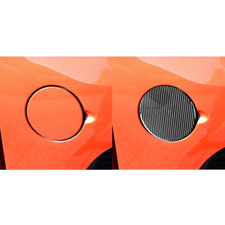 Carbon Fiber Car Fuel Tank Cover Decorative Sticker for Toyota Tundra 2014-2018, Left Right Drivi...