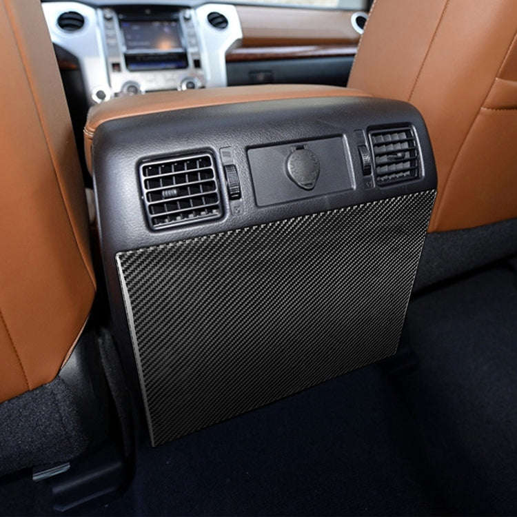 Carbon Fiber Car Rear Exhaust Air Outlet Anti-kick Panel Decorative Sticker for Toyota Tundra 201...