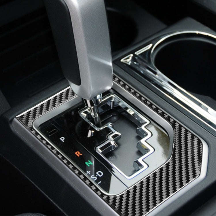 Carbon Fiber Car Gear Panel Decorative Sticker for Toyota Tundra 2014-2018, Left Right Driving Un...
