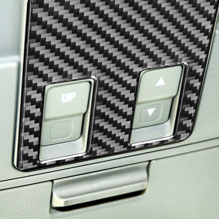 4 PCS / Set Carbon Fiber Car Front Row Reading Light Panel Decorative Sticker for Toyota Tundra 2...