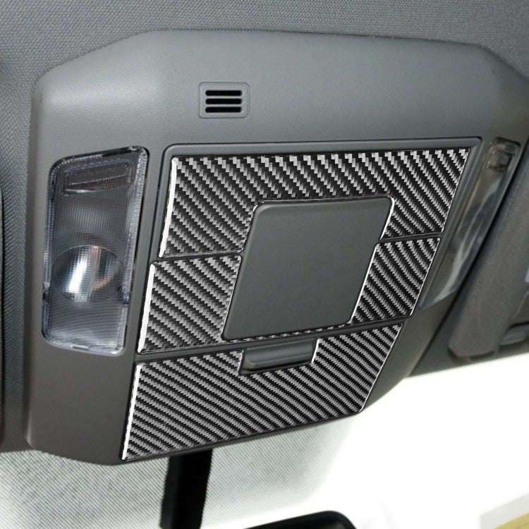 4 PCS / Set Carbon Fiber Car Front Row Reading Light Panel Decorative Sticker for Toyota Tundra 2...