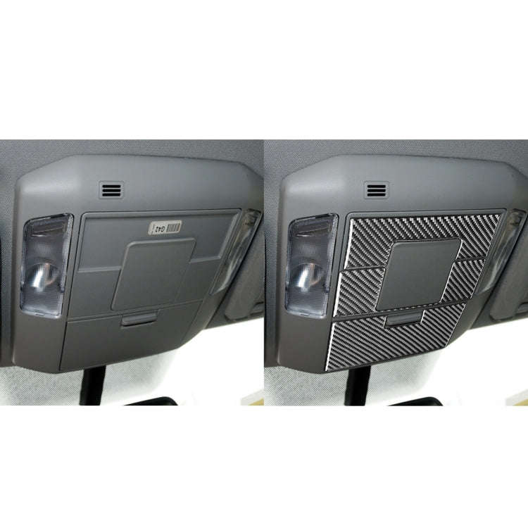 4 PCS / Set Carbon Fiber Car Front Row Reading Light Panel Decorative Sticker for Toyota Tundra 2...