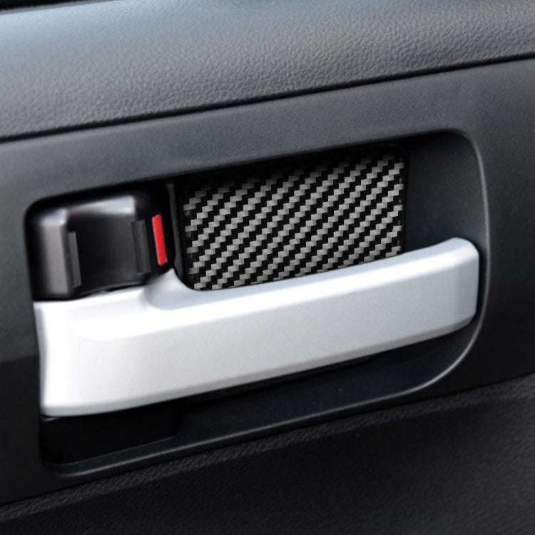 4 PCS / Set Carbon Fiber Car Inner Door Bowl Decorative Sticker for Toyota Tundra 2014-2018, Left...