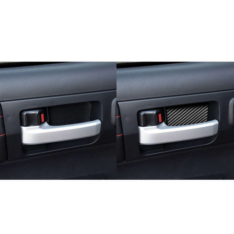 4 PCS / Set Carbon Fiber Car Inner Door Bowl Decorative Sticker for Toyota Tundra 2014-2018, Left...