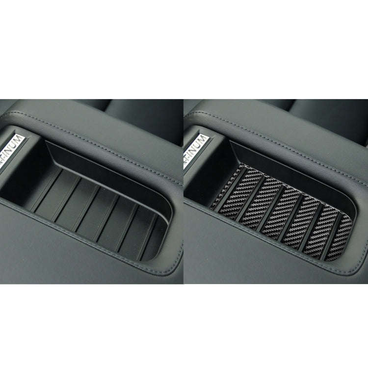 Carbon Fiber Car Armrest Box Slot Pad Decorative Sticker for Toyota Tundra 2014-2018, Left Right ...