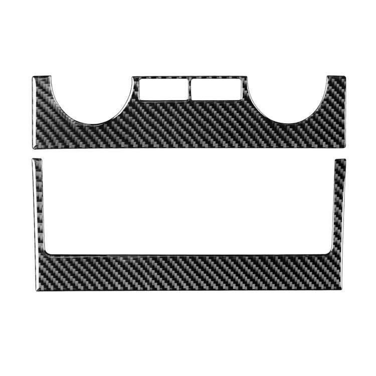 2 PCS / Set Carbon Fiber Car Central Control Air Conditioner Switch Panel Decorative Sticker for ...