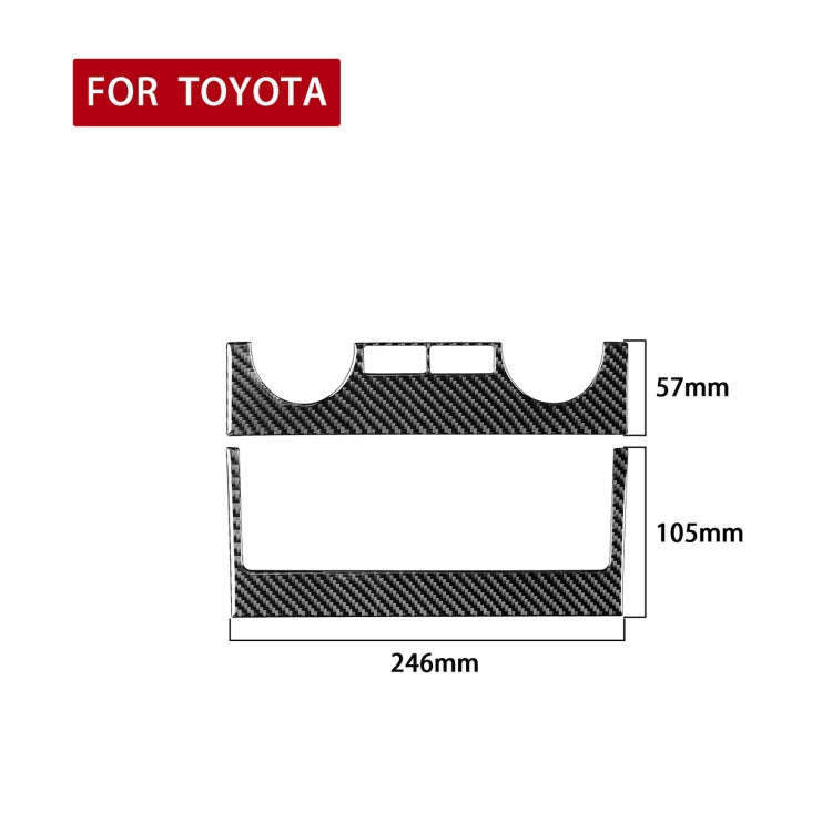 2 PCS / Set Carbon Fiber Car Central Control Air Conditioner Switch Panel Decorative Sticker for ...