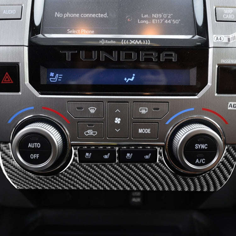 2 PCS / Set Carbon Fiber Car Central Control Air Conditioner Switch Panel Decorative Sticker for ...