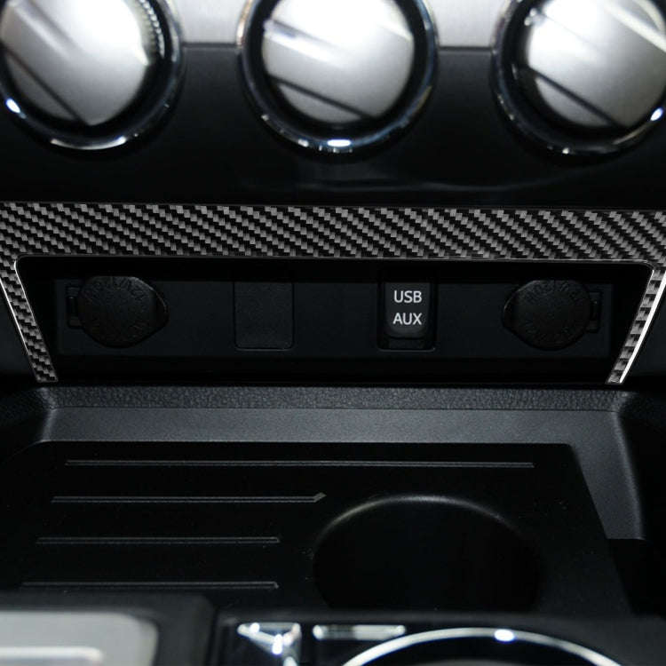 2 PCS / Set Carbon Fiber Car Central Control Air Conditioner Switch Panel Decorative Sticker for ...