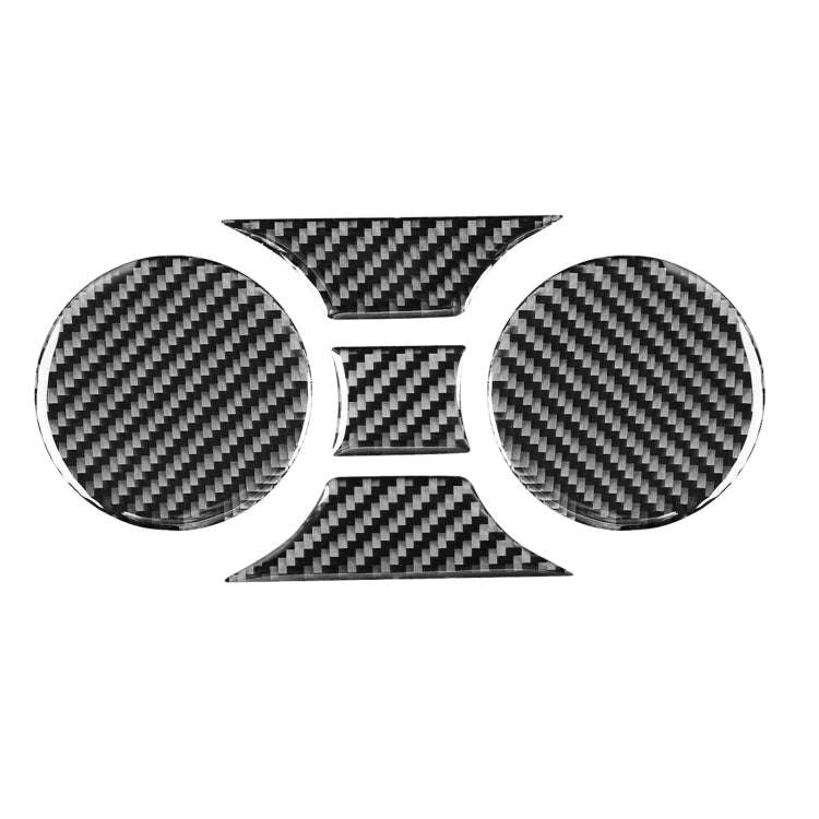 5 PCS / Set Carbon Fiber Car Central Control Cup Holder Panel Decorative Sticker for Toyota Tundr...