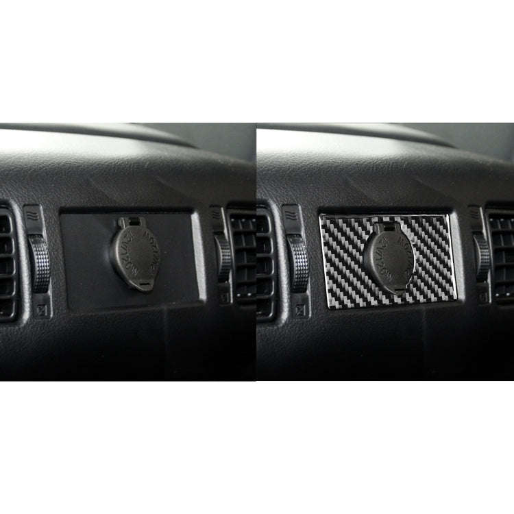 Carbon Fiber Car Rear Cigarette Lighter Switch Decorative Sticker for Toyota Tundra 2014-2018, Le...
