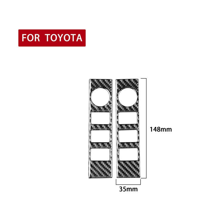 2 PCS / Set Carbon Fiber Car Central Control Volume Switch Decorative Sticker for Toyota Tundra 2...