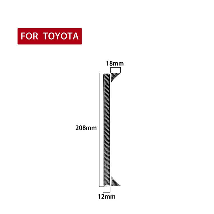 3 PCS / Set Carbon Fiber Car Central Control Cup Holder Decorative Sticker for Toyota Tundra 2014...