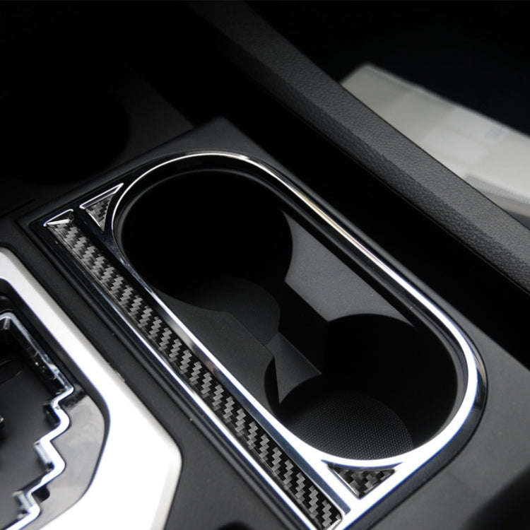 3 PCS / Set Carbon Fiber Car Central Control Cup Holder Decorative Sticker for Toyota Tundra 2014...