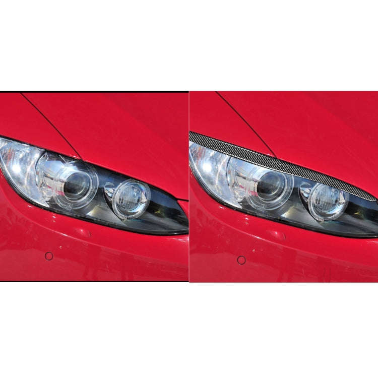 2 PCS / Set Carbon Fiber Car Lamp Eyebrow Decorative Sticker for BMW E92 / E93 2006-2012, Drop Gl...