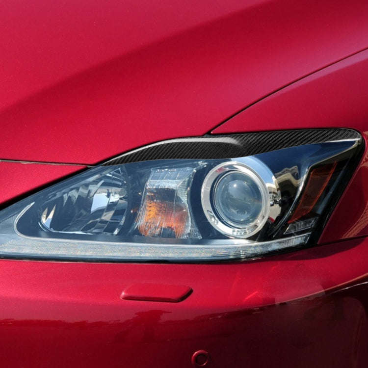 2 PCS / Set Carbon Fiber Car Lamp Eyebrow Decorative Sticker for Lexus IS250/ IS300 2006-2012, Dr...