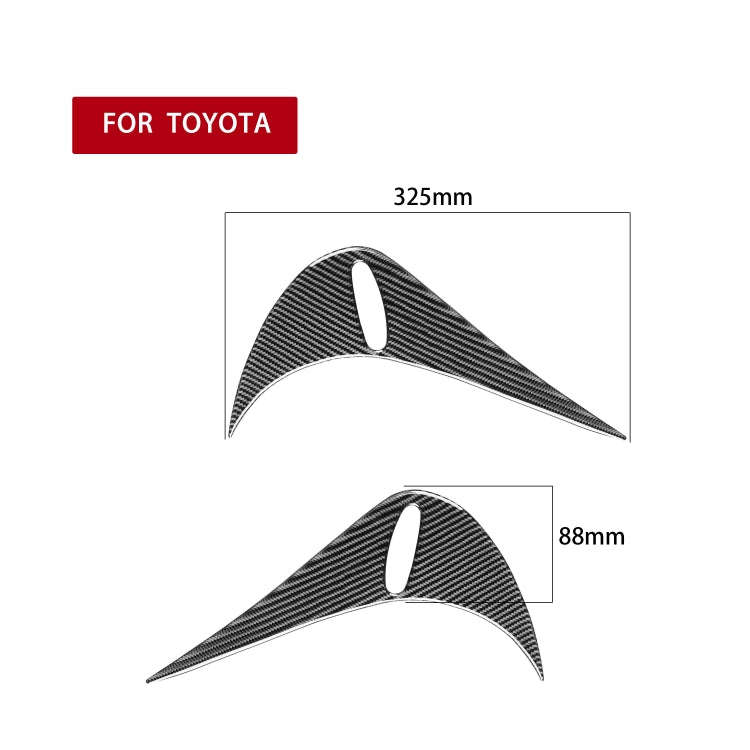 2 PCS / Set Carbon Fiber Car Back Lamp Eyebrow Decorative Sticker for Toyota GT86 / Subaru BRZ 20...