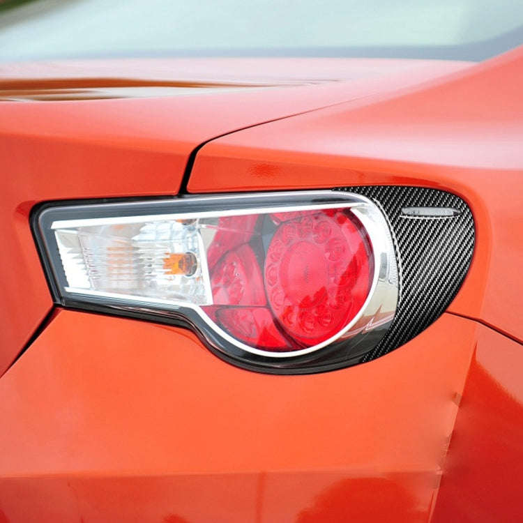 2 PCS / Set Carbon Fiber Car Back Lamp Eyebrow Decorative Sticker for Toyota GT86 / Subaru BRZ 20...