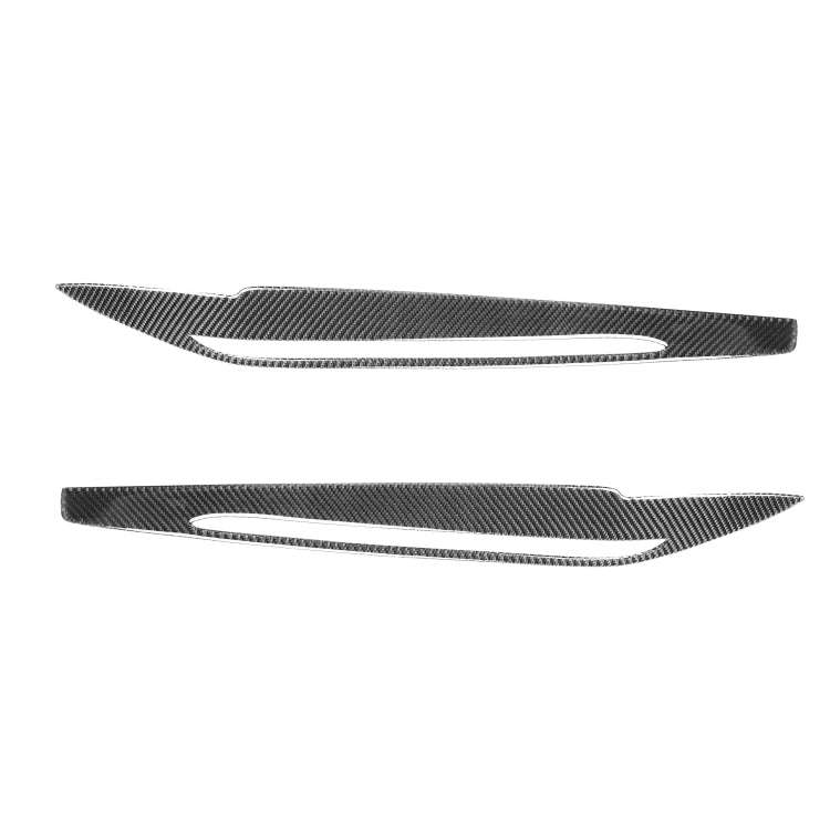 2 PCS / Set Carbon Fiber Car Lamp Eyebrow Decorative Sticker for BMW X5 / F15 2014-2018, Drop Glu...
