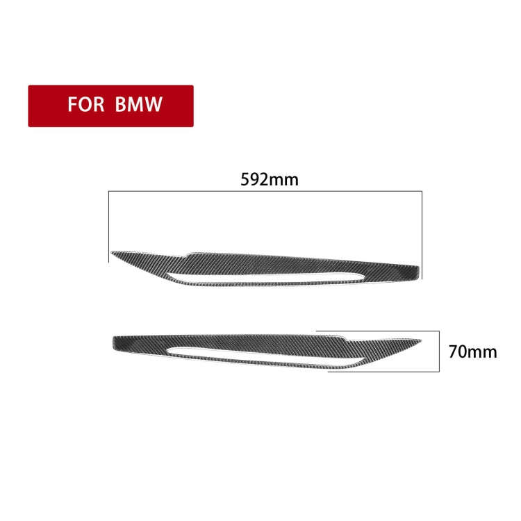 2 PCS / Set Carbon Fiber Car Lamp Eyebrow Decorative Sticker for BMW X5 / F15 2014-2018, Drop Glu...