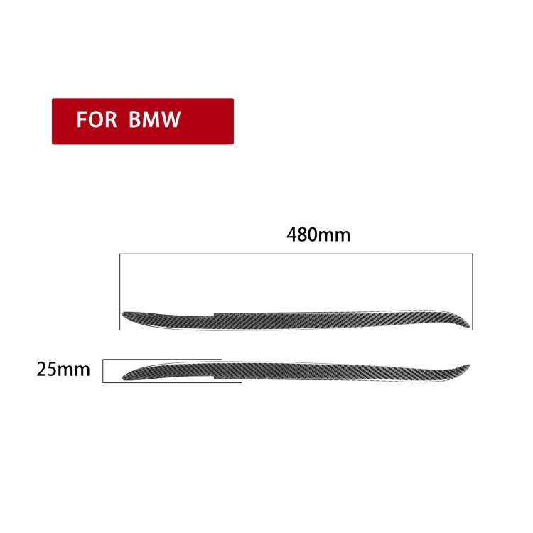 2 PCS / Set Carbon Fiber Car Lamp Eyebrow Decorative Sticker for BMW E39 1997-2003, Drop Glue Ver...