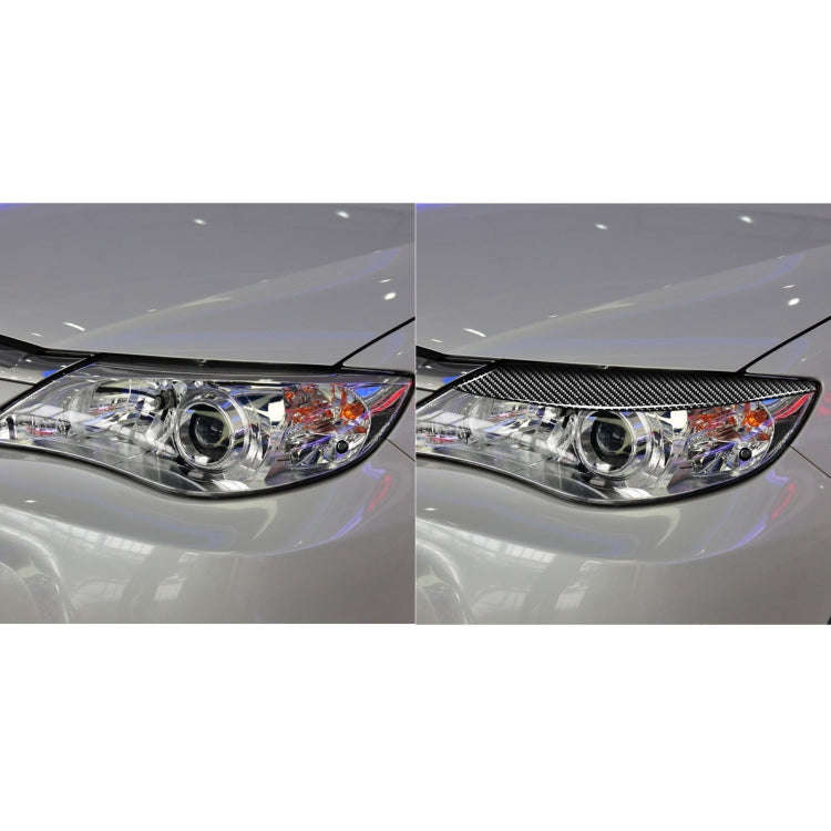 2 PCS / Set Carbon Fiber Car Lamp Eyebrow Decorative Sticker for Subaru Impreza/WRX 10th Generati...