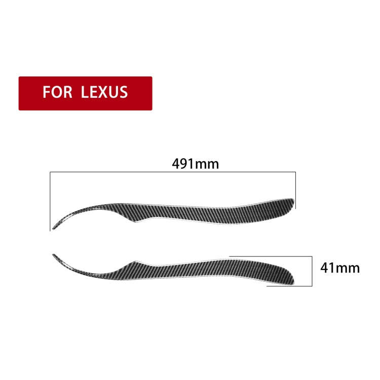 2 PCS / Set Carbon Fiber Car Lamp Eyebrow Decorative Sticker for Lexus IS200 1998-2005, Drop Glue...