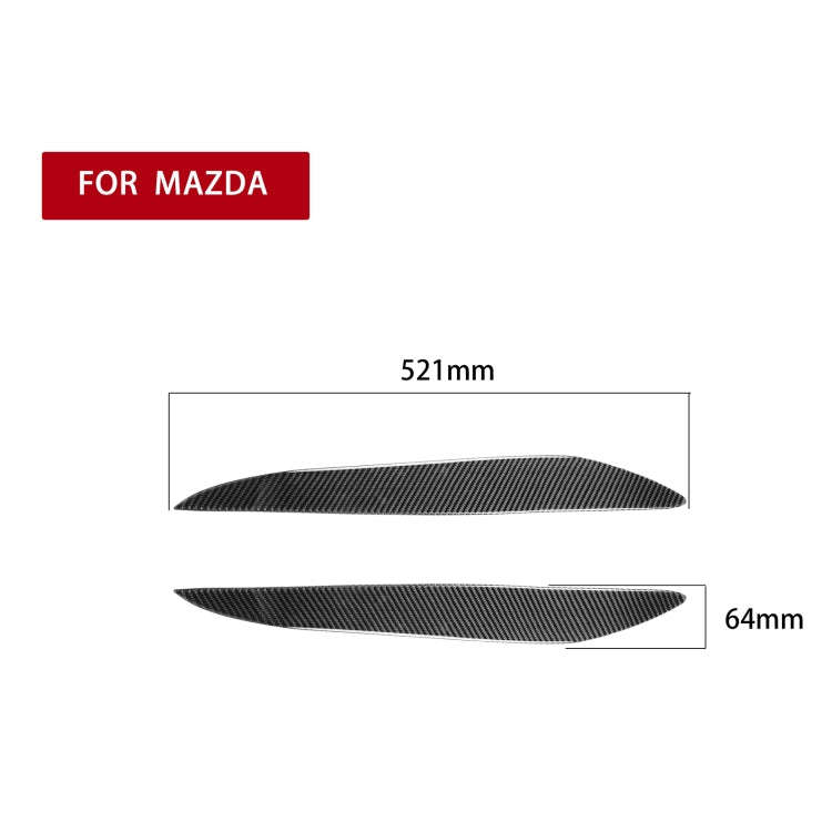 2 PCS / Set Carbon Fiber Car Lamp Eyebrow Decorative Sticker for Mazda 3 2010-2013 / M3 Xingcheng...