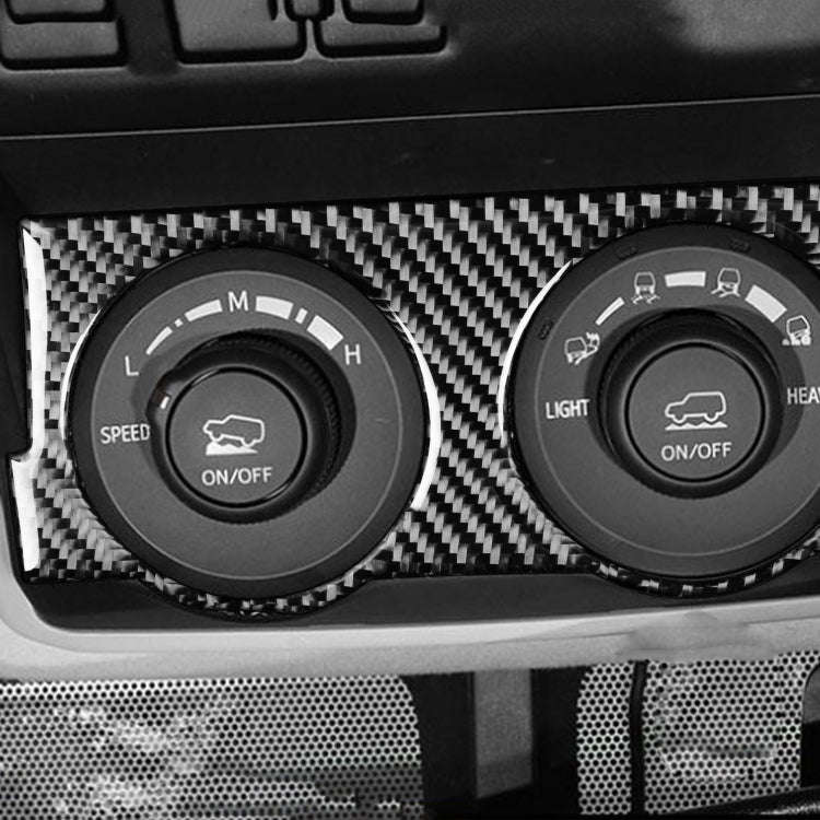 Carbon Fiber Car Four-wheel Drive Switch Panel Decorative Sticker for Toyota 4Runner 2010-2020