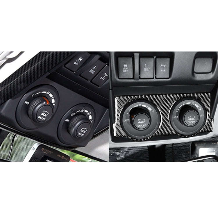 Carbon Fiber Car Four-wheel Drive Switch Panel Decorative Sticker for Toyota 4Runner 2010-2020